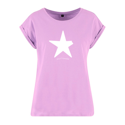 Organic Alle-Größen-Shirt »Unperfekt Stern Weiß im Vintage-Look«