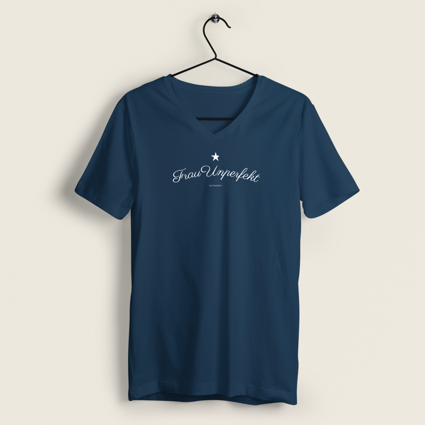 100% Organic V-Neck Damen Shirt »Frau Unperfekt«