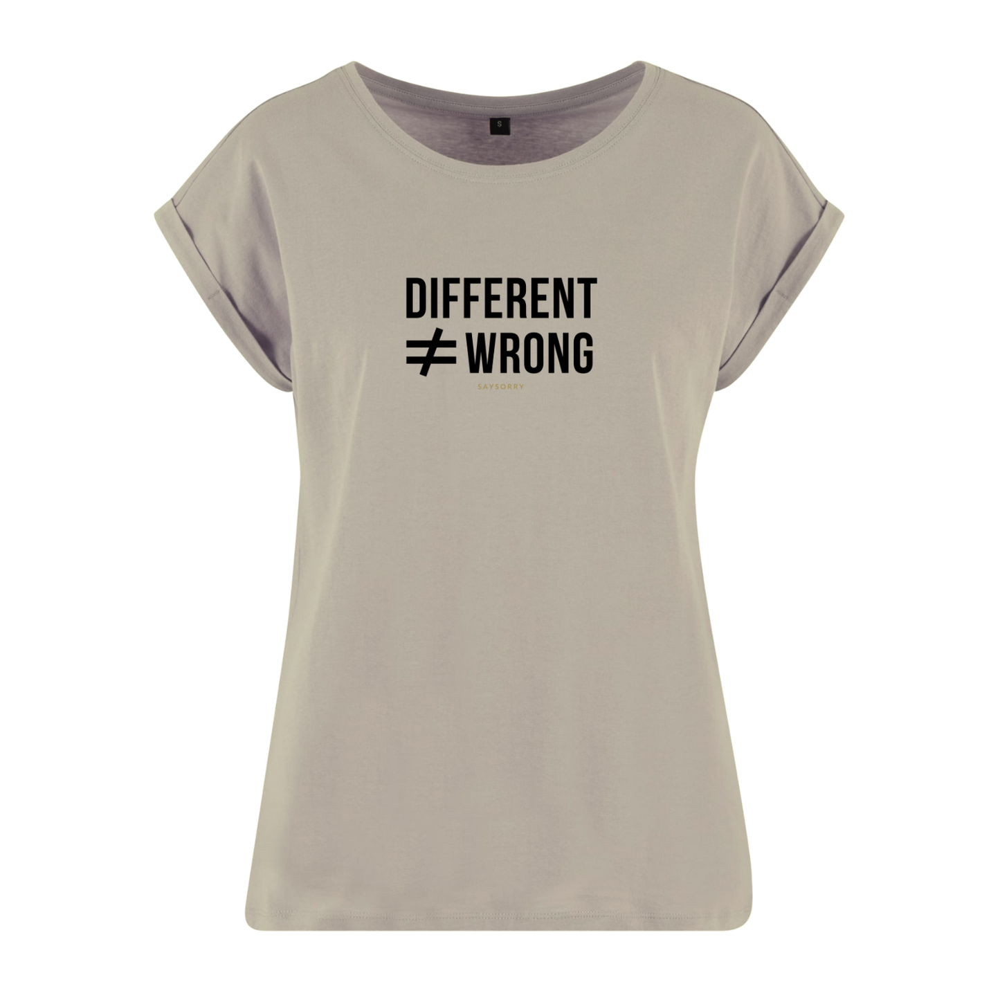 Organic Alle-Größen-Shirt weiss »Different ≠ Wrong«