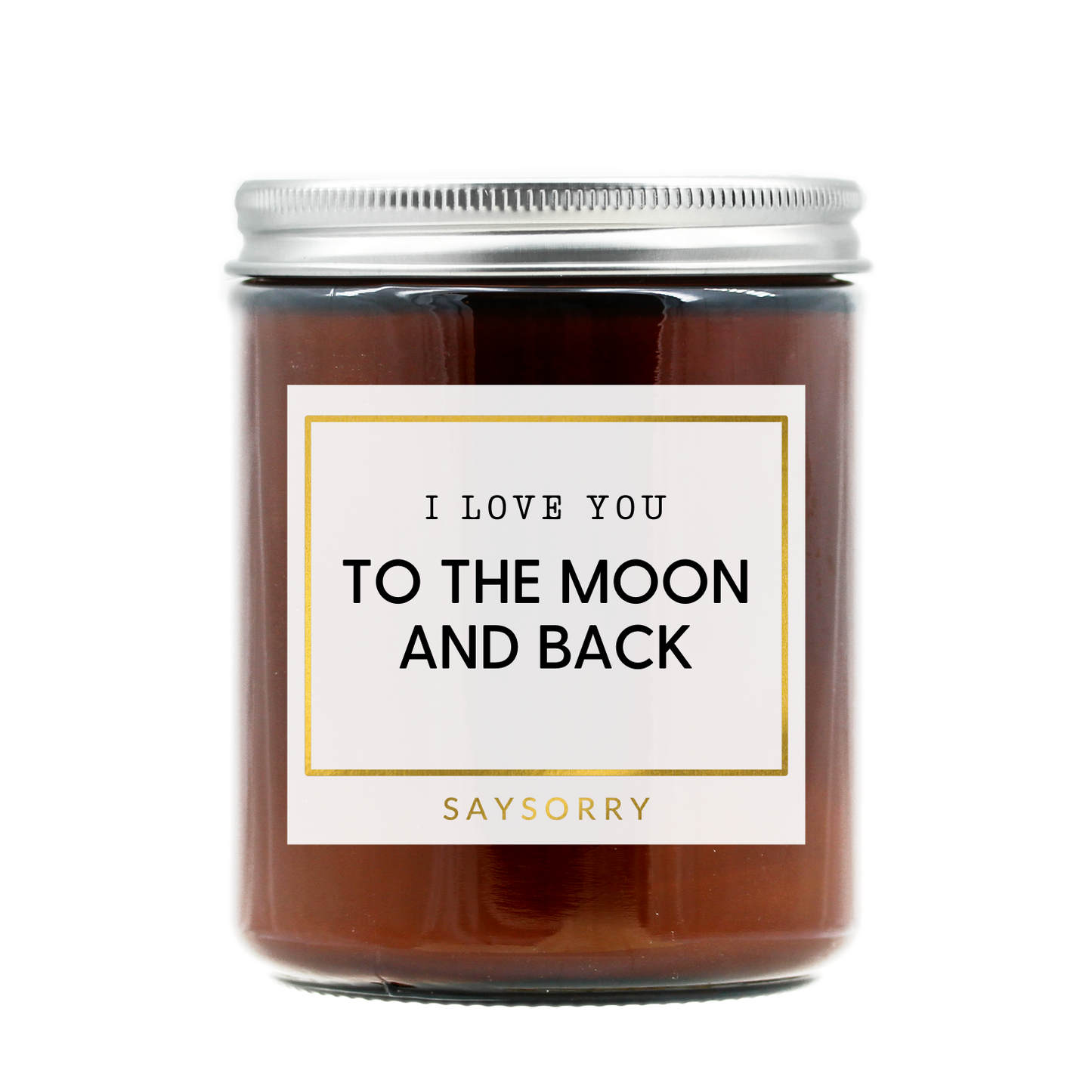 »I love you to the Moon and back« handgegossene Duftkerze in edler Geschenkschachtel