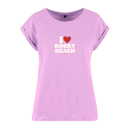 Organic Figurschmeichler-Shirt »I Love Rocky Beach«