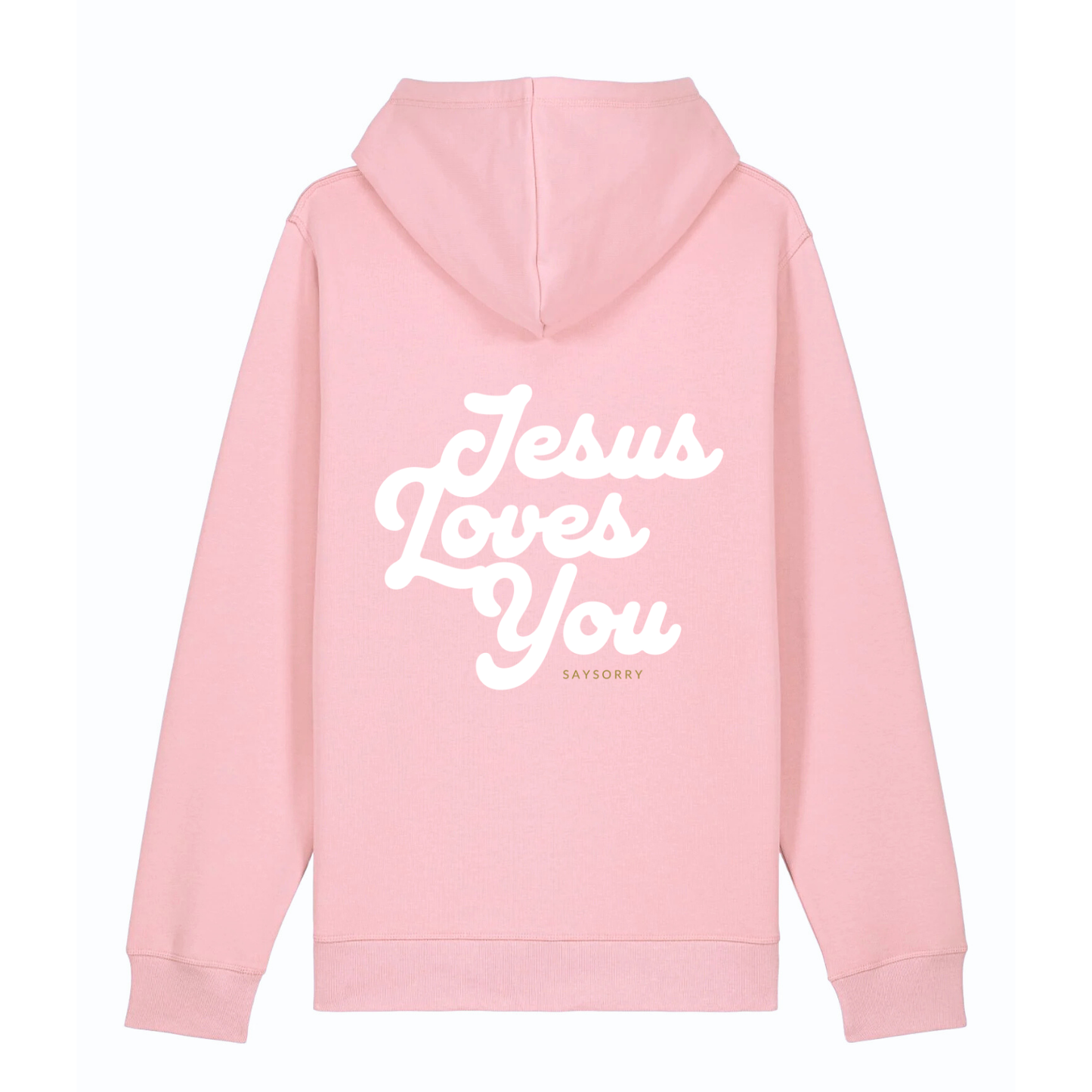 100% Organic unisex Hoodie in vielen Farben »Jesus Loves You«