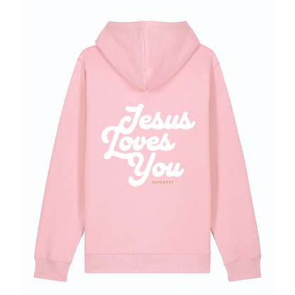 100% Organic unisex Hoodie in vielen Farben »Jesus Loves You«