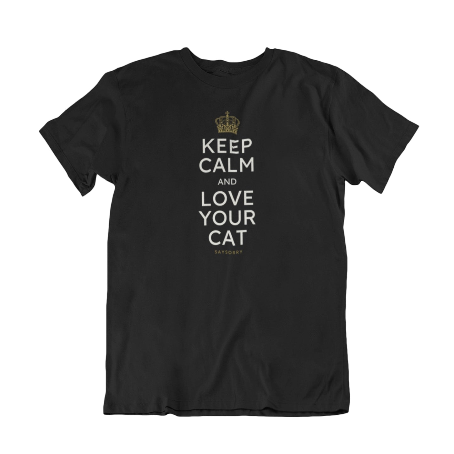 100% Organic Herren Shirt »Keep calm and love your cat«