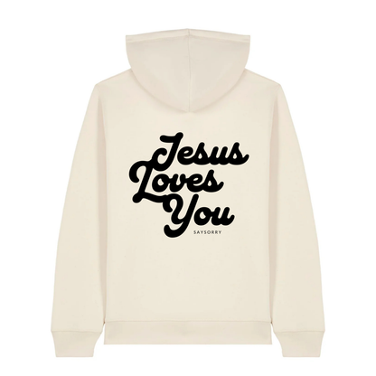 100% Organic unisex Hoodie in vielen Farben »Jesus Loves You«