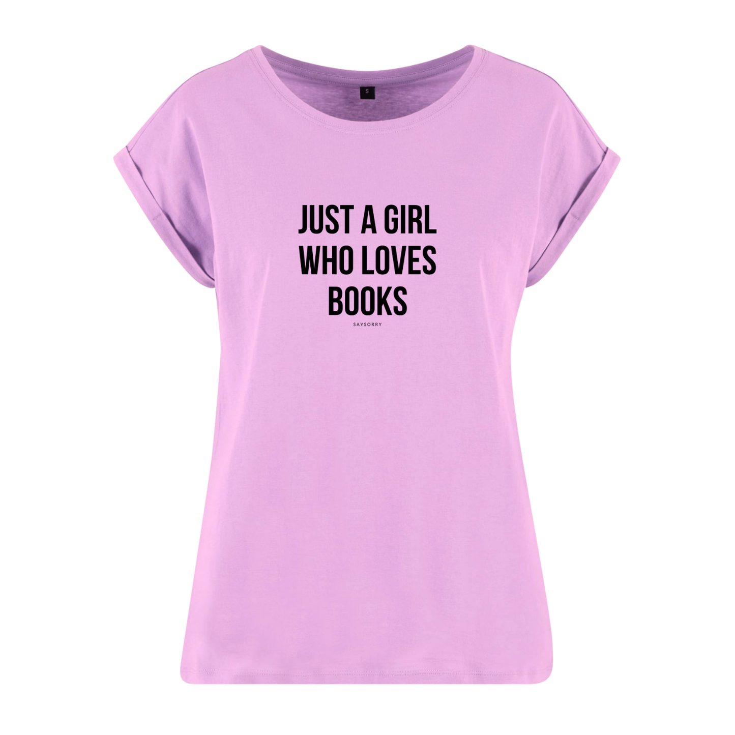 Organic Alle-Größen-Shirt »Just a Girl who loves Books«