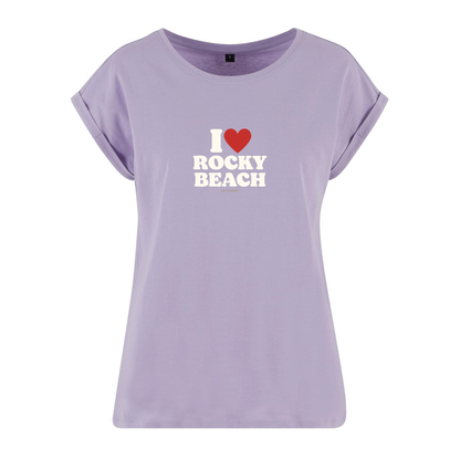 Organic Figurschmeichler-Shirt »I Love Rocky Beach«