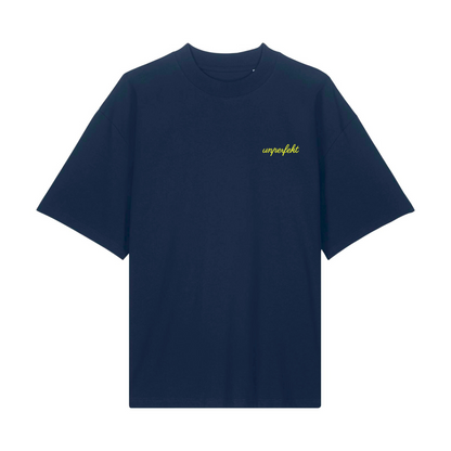 Premium Oversize T-Shirt »unperfekt in Neon im Retro-Style bestickt« Unisex 100% Organic (Kopie)
