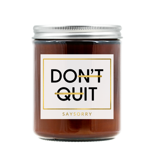 »Don’t Quit - Do it« handgegossene Affirmations-Duftkerze in edler Geschenkschachtel