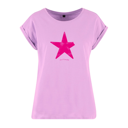 Organic Alle-Größen-Shirt »Unperfekt Stern Pink im Vintage-Look«