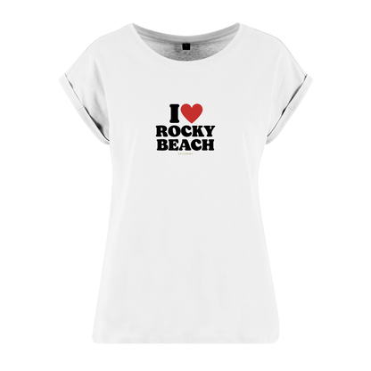Organic Figurschmeichler-Shirt »I Love Rocky Beach«