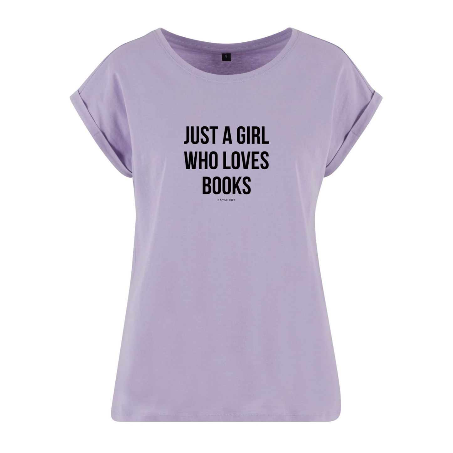 Organic Alle-Größen-Shirt »Just a Girl who loves Books«