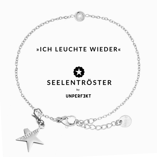 »Ich leuchte wieder« Seelentröster-Armband mit Steinbesatz und abgebrochenem Stern