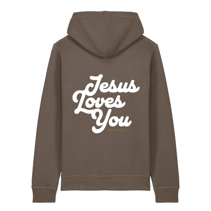 100% Organic unisex Hoodie in vielen Farben »Jesus Loves You«