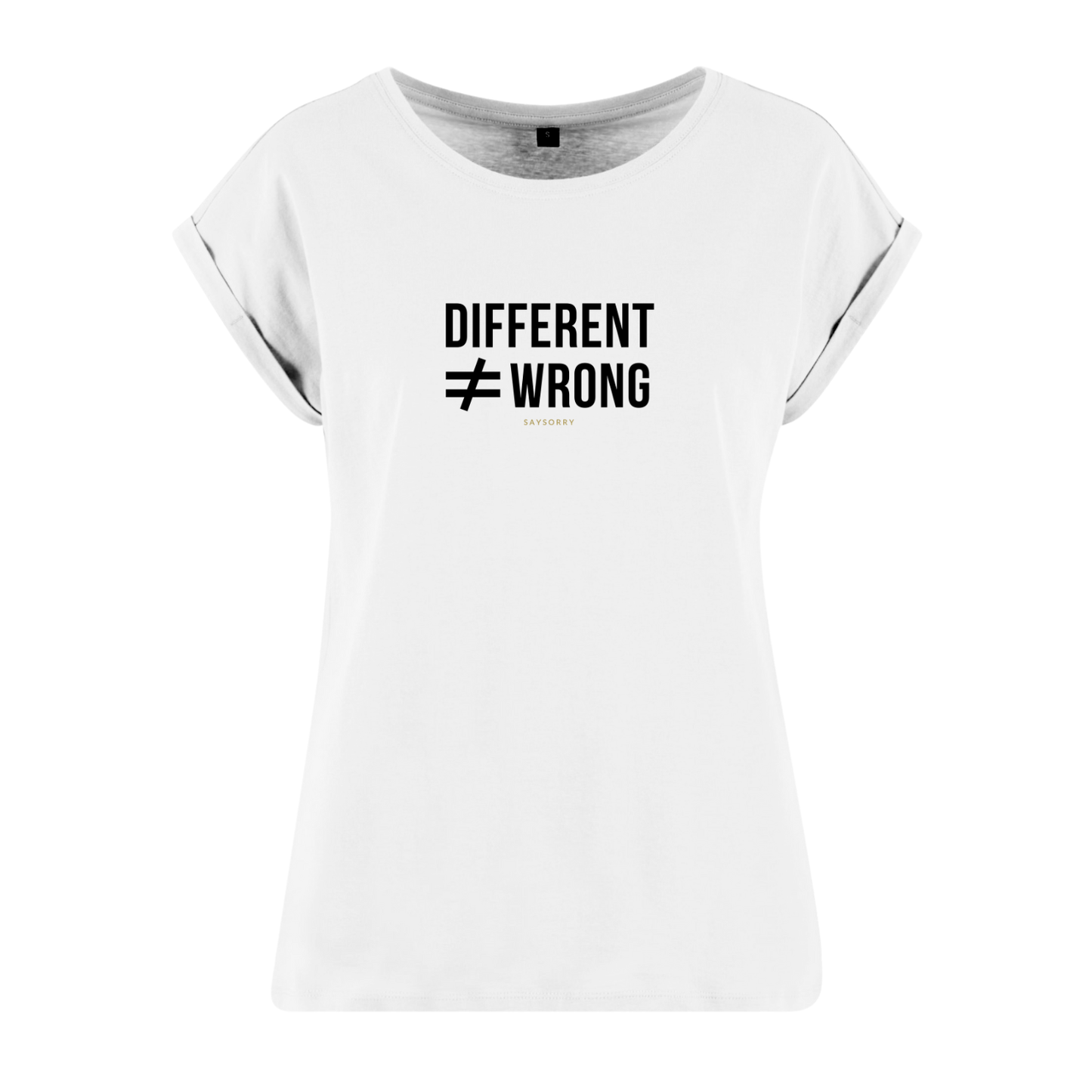 Organic Alle-Größen-Shirt weiss »Different ≠ Wrong«