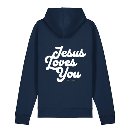 100% Organic unisex Hoodie in vielen Farben »Jesus Loves You«