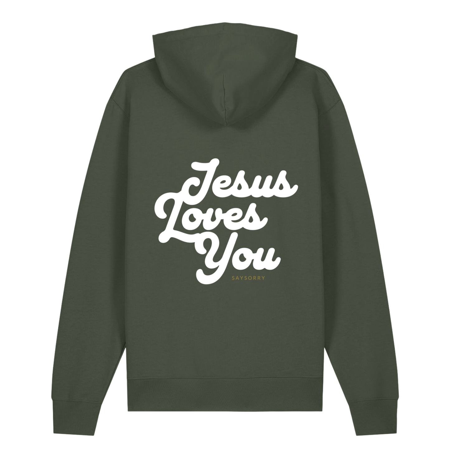 100% Organic unisex Hoodie in vielen Farben »Jesus Loves You«