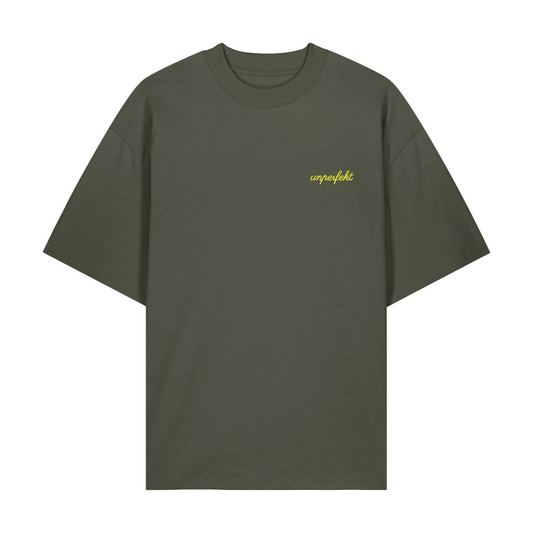 Premium Oversize T-Shirt »unperfekt in Neon im Retro-Style bestickt« Unisex 100% Organic (Kopie)