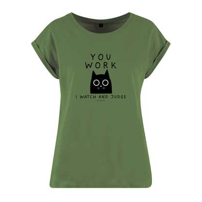 Organic Alle-Größen-Shirt »You work I watch and judge«