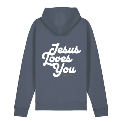 100% Organic unisex Hoodie in vielen Farben »Jesus Loves You«