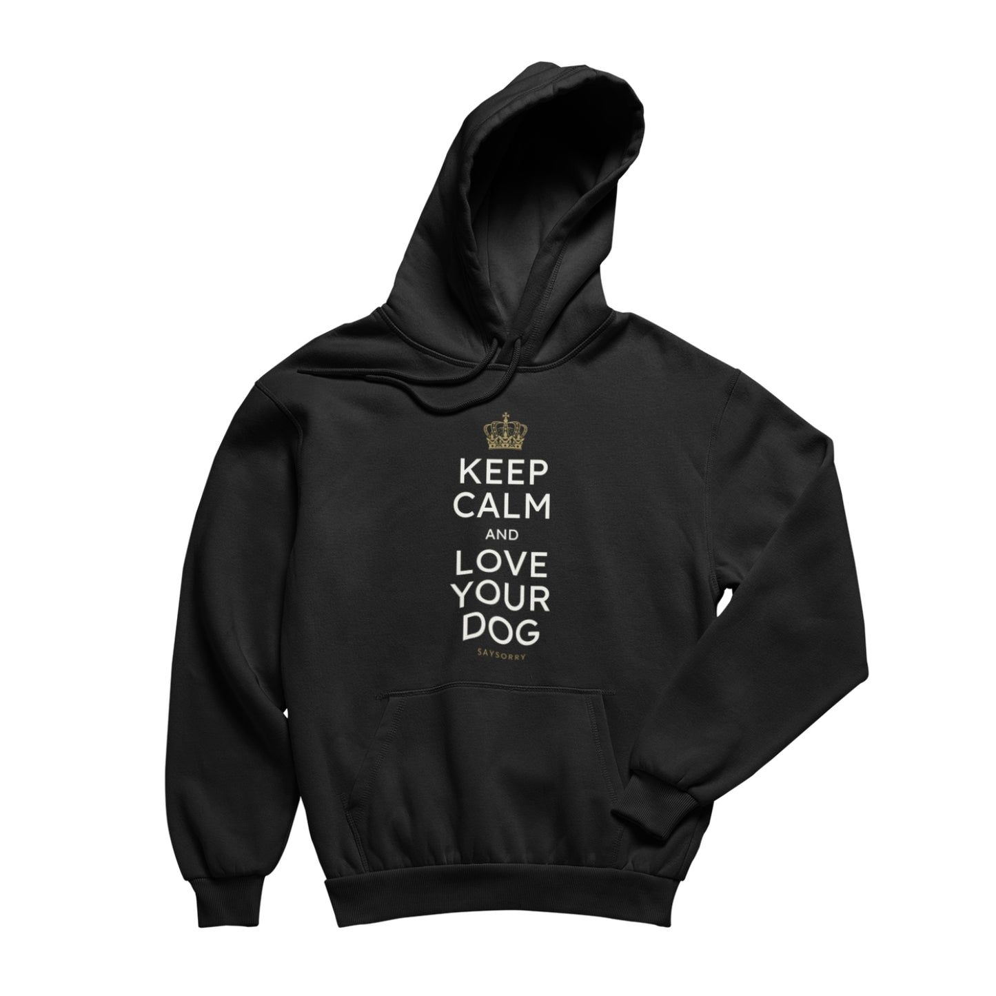 Organic Unisex Hoodie »Keep calm and love your dog«