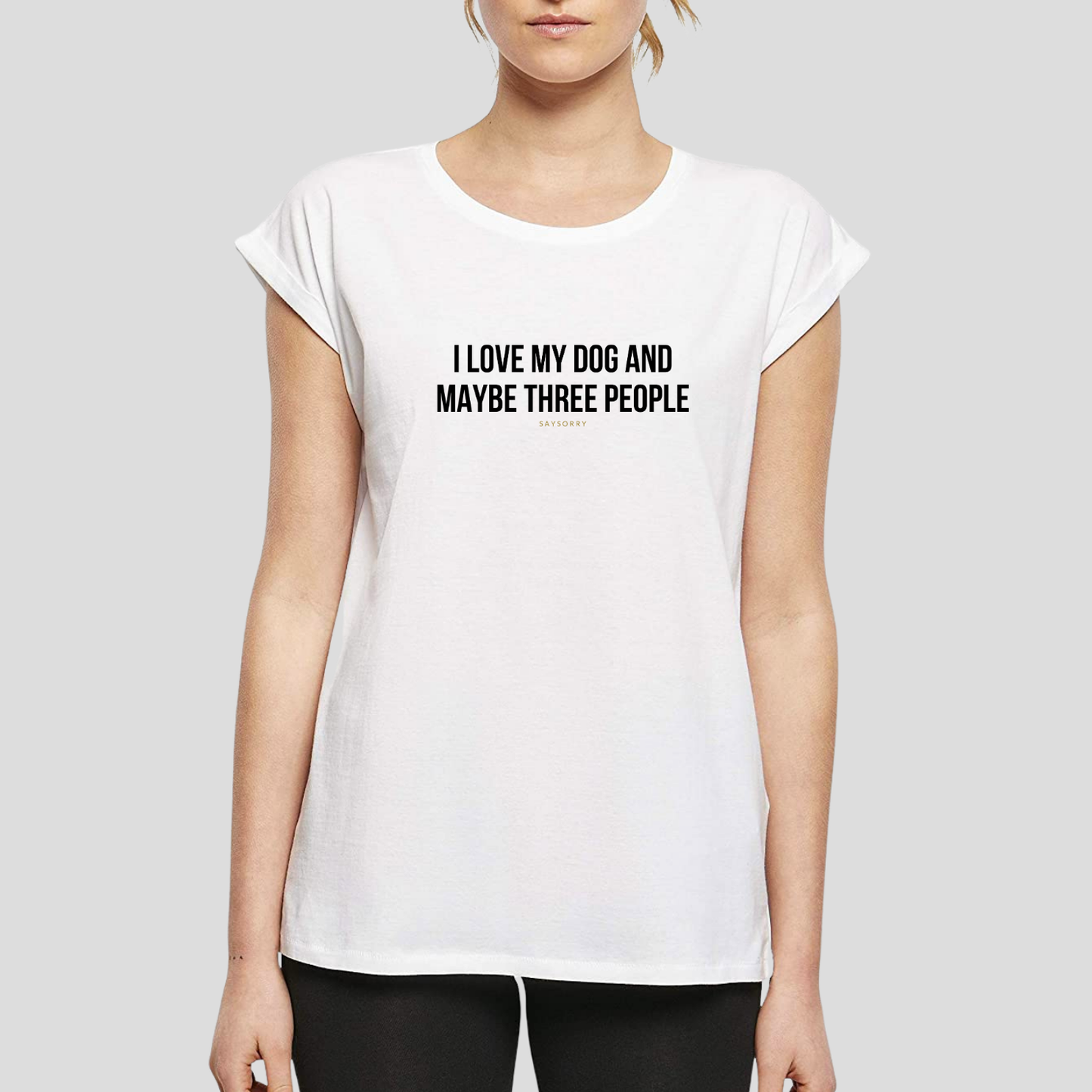 Organic Alle-Größen-Shirt »I love my Dog an maybe three People«