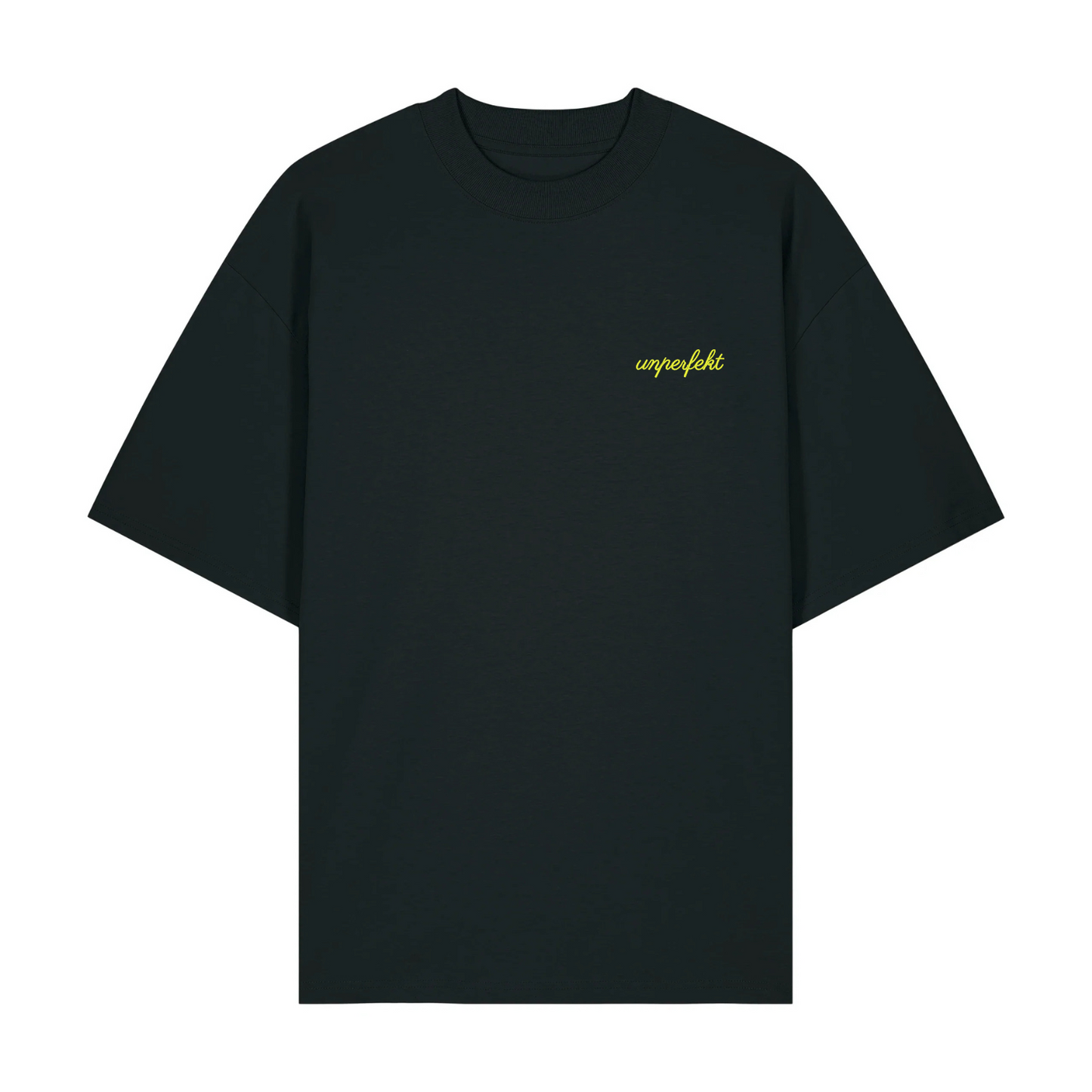 Premium Oversize T-Shirt »unperfekt in Neon im Retro-Style bestickt« Unisex 100% Organic (Kopie)