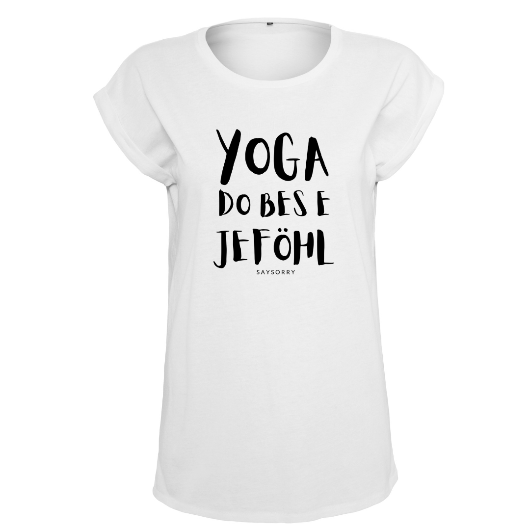 Organic Alle-Größen-Shirt weiss »Yoga Do Bes E Jeföhl«
