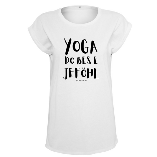 Organic Alle-Größen-Shirt weiss »Yoga Do Bes E Jeföhl«
