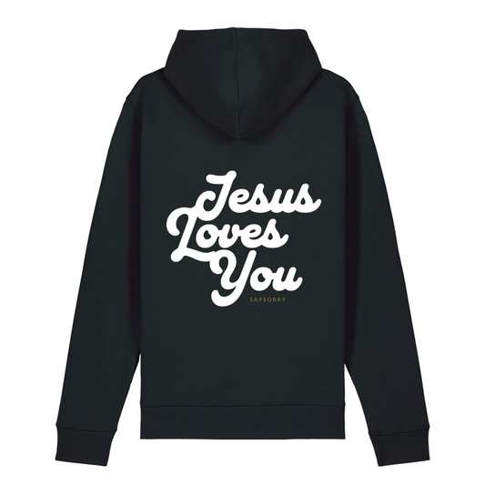 100% Organic unisex Hoodie in vielen Farben »Jesus Loves You«