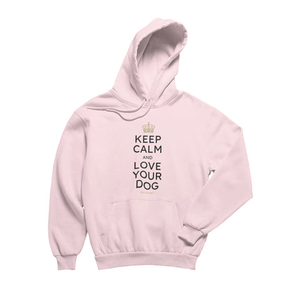 Organic Unisex Hoodie »Keep calm and love your dog«