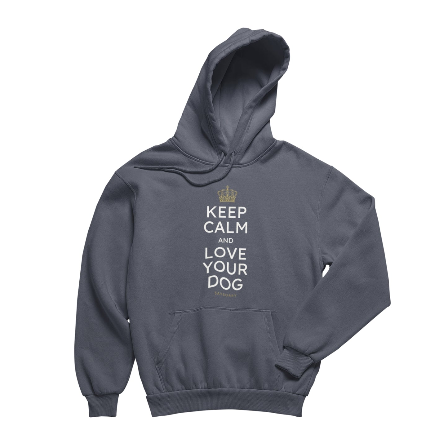 Organic Unisex Hoodie »Keep calm and love your dog«