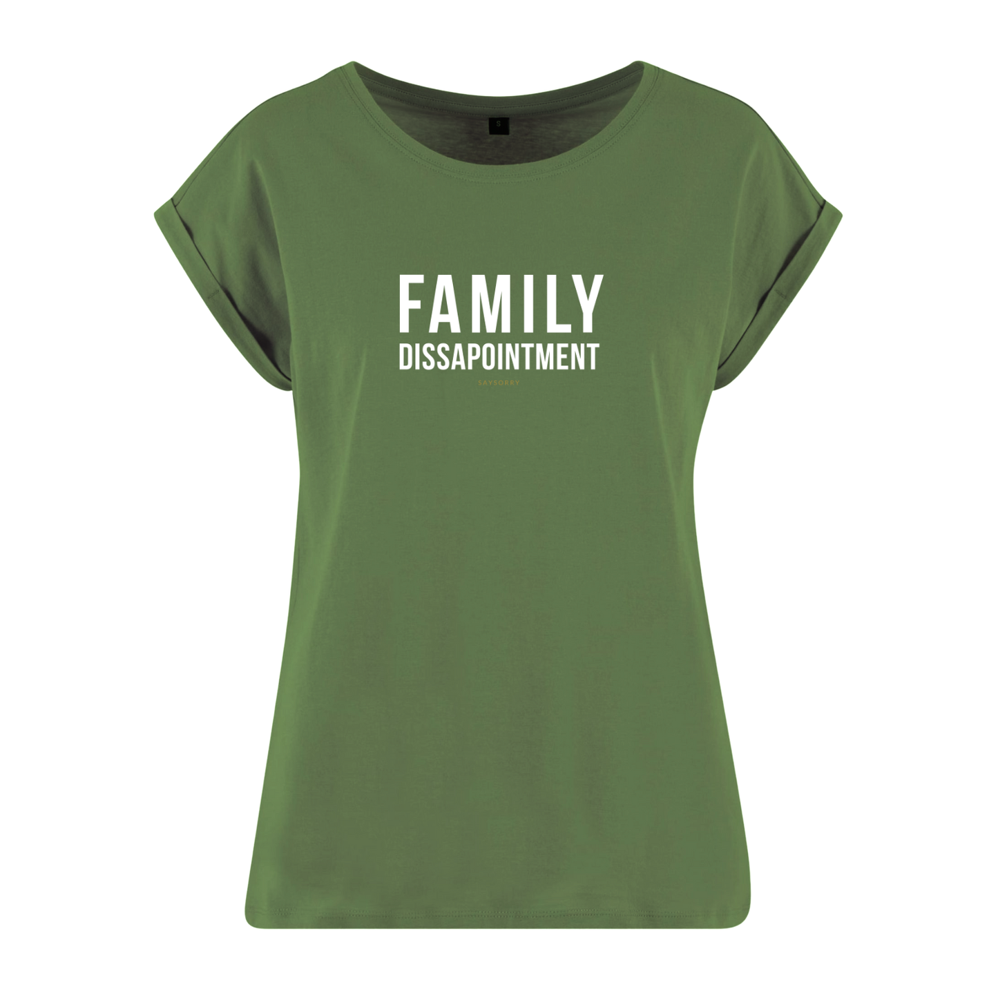 Organic Alle-Größen-Shirt weiss »Family Dissapointment«