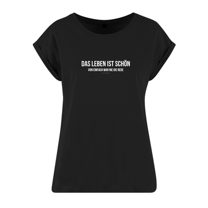 Organic Alle-Größen-Shirt »Das Leben ist schön. Von einfach war nie die Rede.«