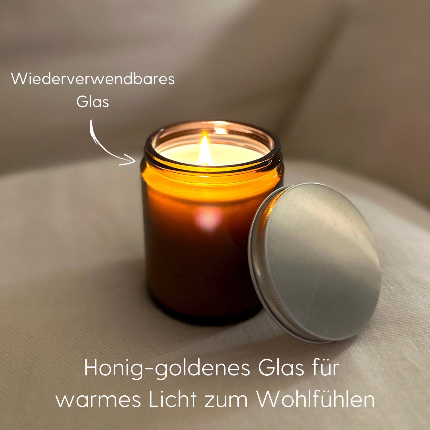 »Ich bin dankbar« handgegossene Affirmations-Duftkerze in edler Geschenkschachtel