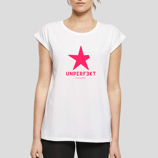 Organic Alle-Größen-Shirt »Unperfekt mit Stern in Pink«