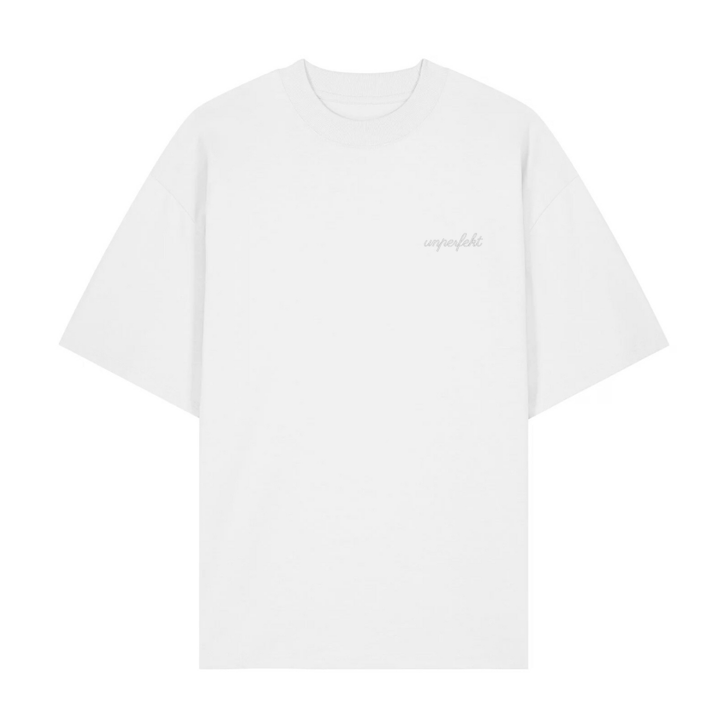 Premium Oversize T-Shirt »unperfekt im Retro-Style bestickt« Unisex 100% Organic