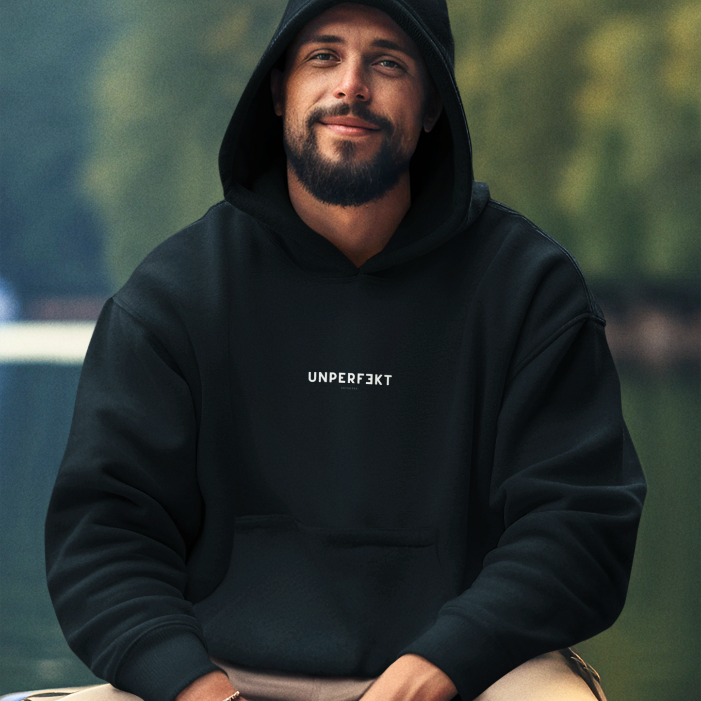 Organic Unisex Hoodie in vielen Farben »Minimalstisch Unperfekt«