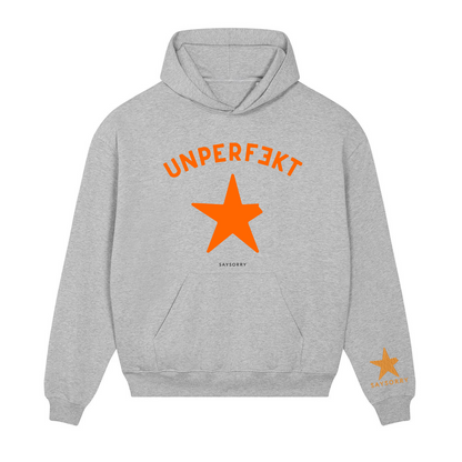 Premium Oversize Hoodie 100% Organic Unisex »UNPERFEKT orange«