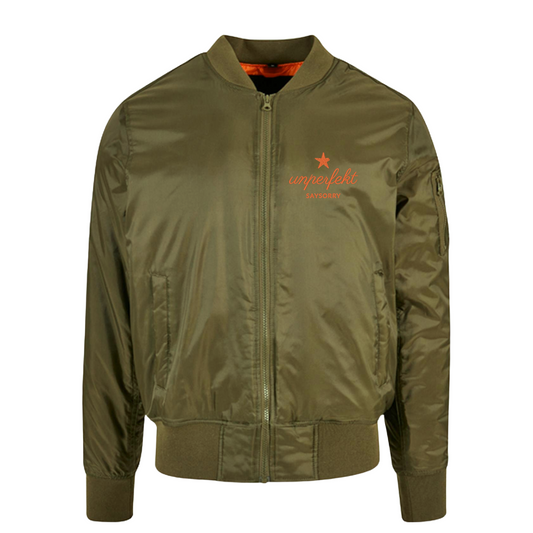Classic Bomberjacket »Unperfekt in Red Pepper« hochwertig bestickt