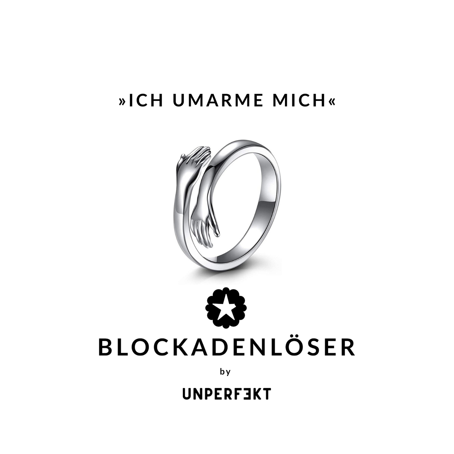 Flex-Ring 925 versilbert »Ich umarme mich« passt bis Größe 54