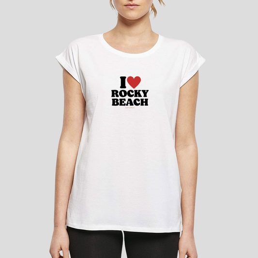 Organic Figurschmeichler-Shirt »I Love Rocky Beach«