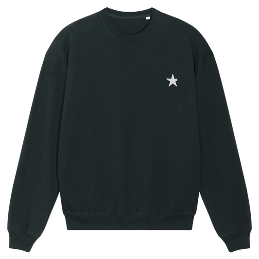 Max-a-Leo »Lockerer Oversize Sweater in black mit abgebrochenem Stern«
