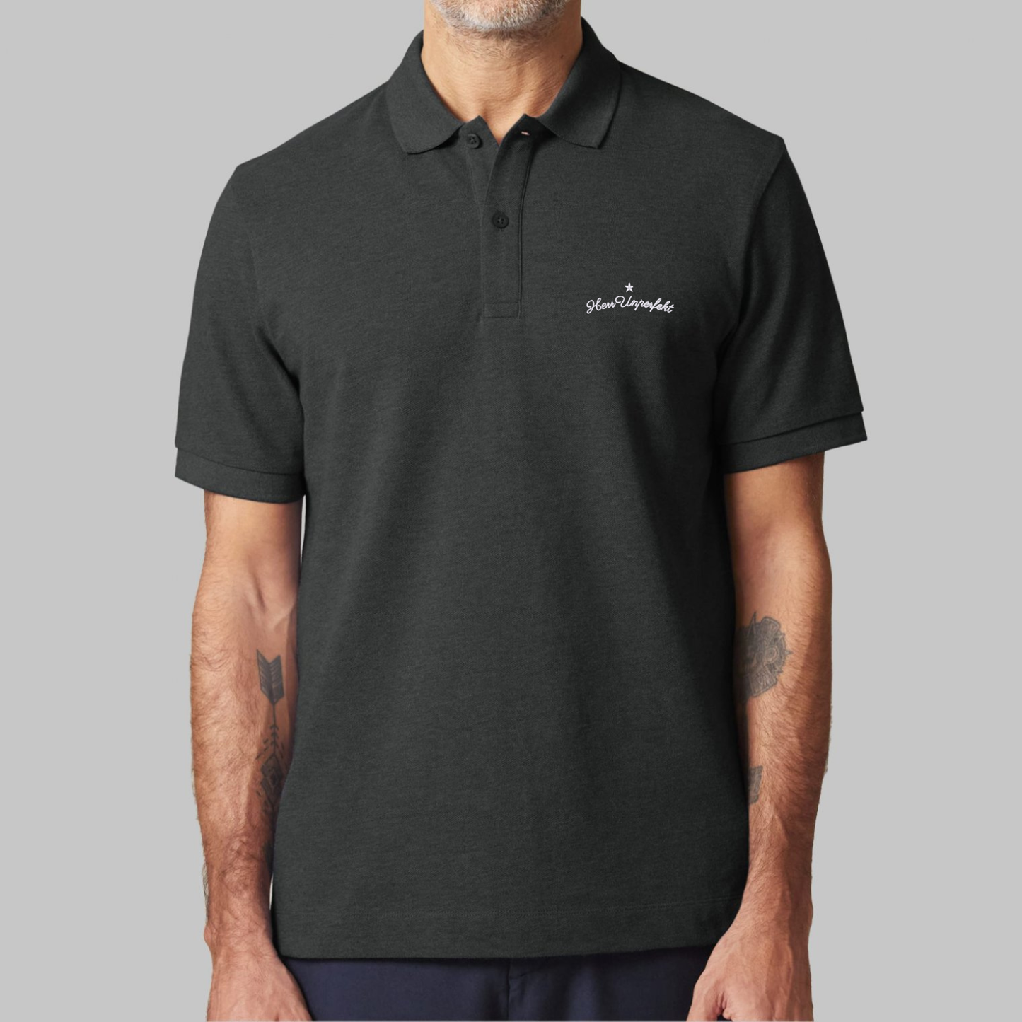 100% Organic Herren Polo-Shirt »Herr Unperfekt« hochwertig bestickt