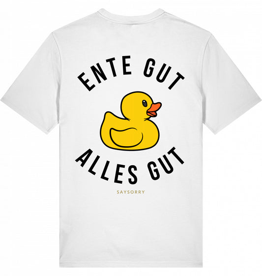 100% Organic Herren Shirt »Ente Gut Alles Gut« hinten bedruckt