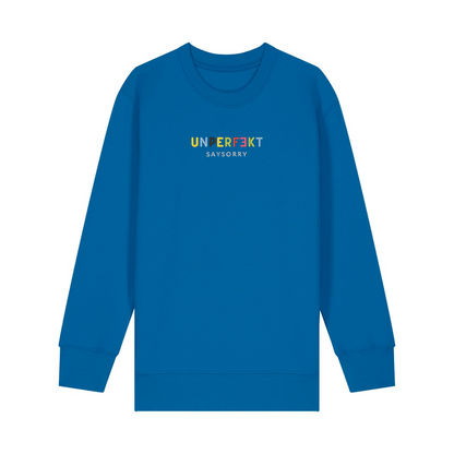 100% Organic unisex Kids Pullover »Unperfekt ist bunt« hochwertig bestickt