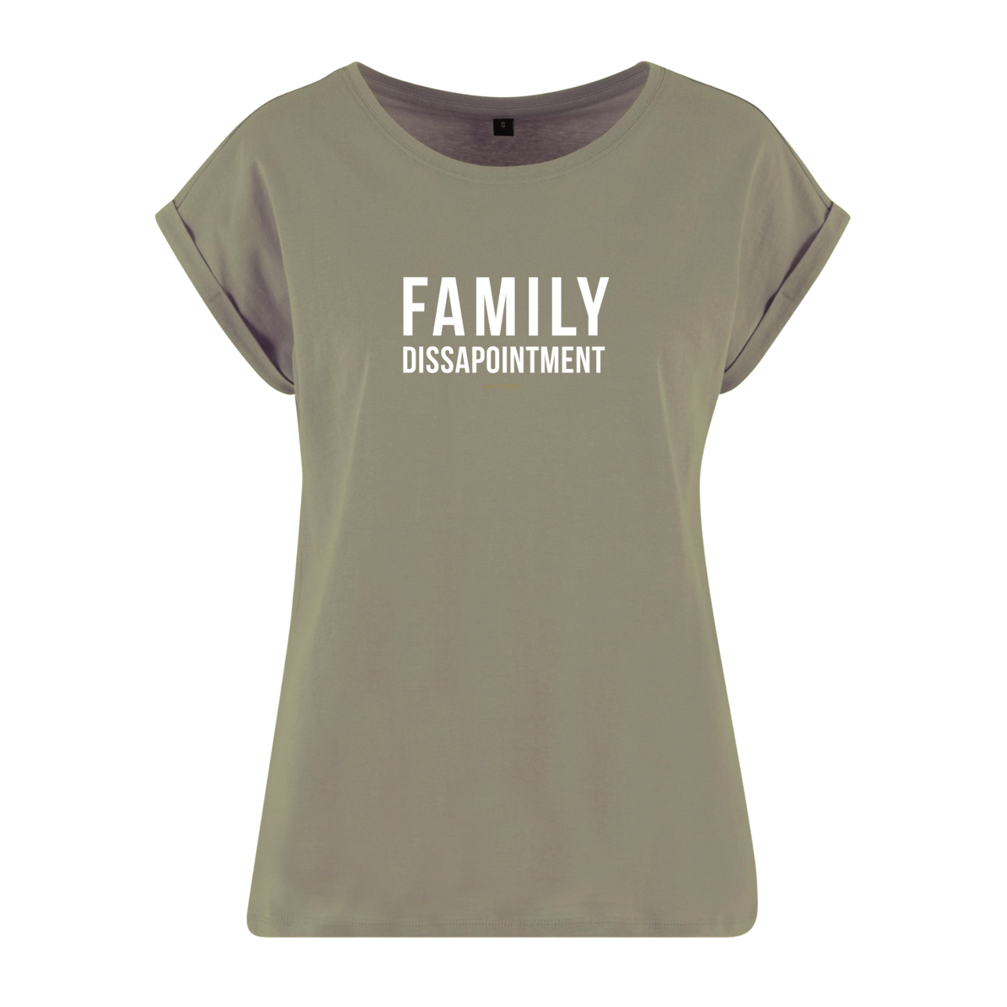 Organic Alle-Größen-Shirt weiss »Family Dissapointment«