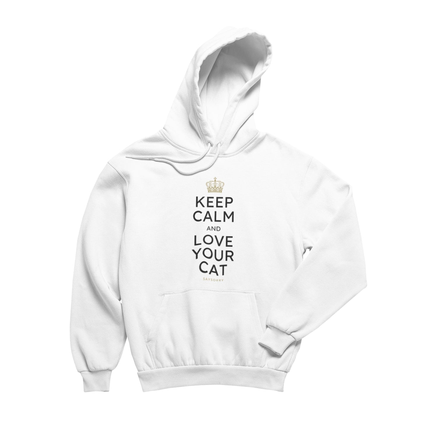 Organic Unisex Hoodie »Keep calm and love your cat«