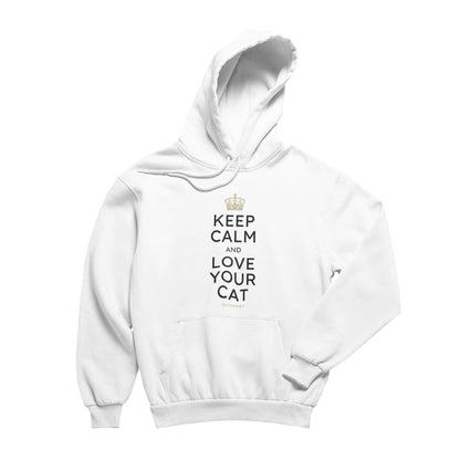 Organic Unisex Hoodie »Keep calm and love your cat«