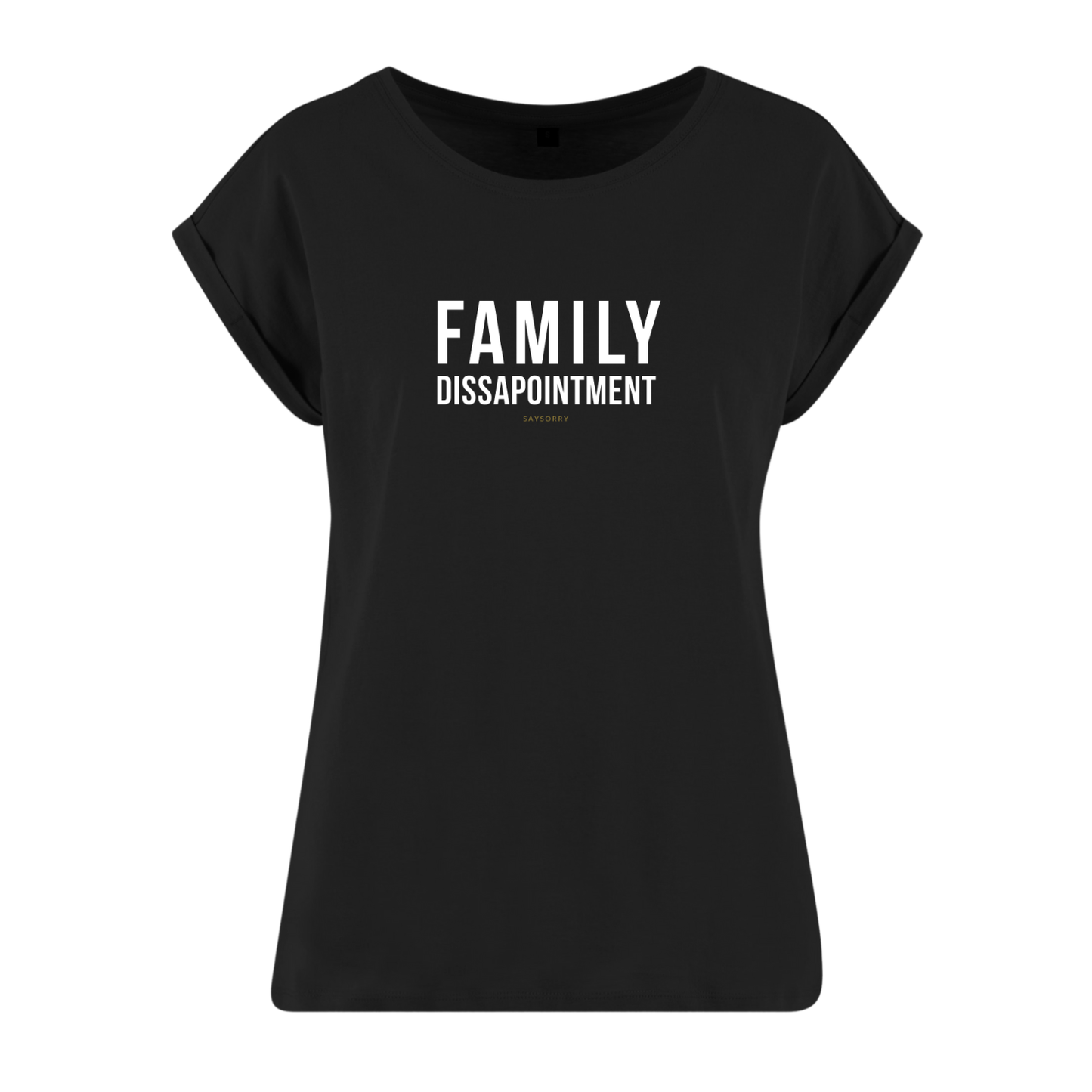 Organic Alle-Größen-Shirt weiss »Family Dissapointment«